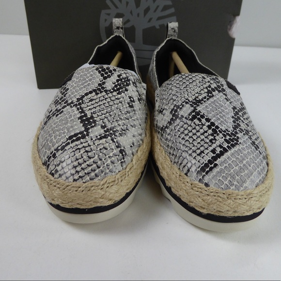 Timberland Barcelona Bay Slip On Python Snake Leather Espadrille Shoes NIB - Picture 2 of 9